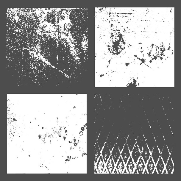 Grunge Black and White Distress Texture - Wektor, obraz