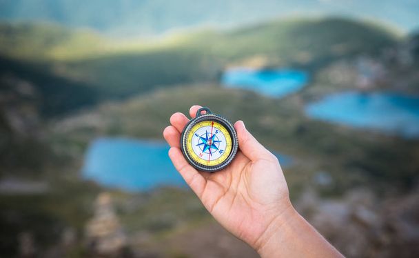 compass in mountains  - Photo, Image