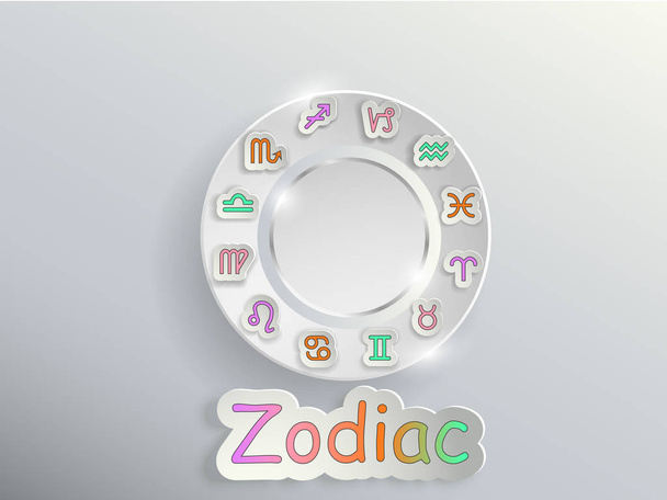 Zodiac signs. Zodiac circle. - Vector, Image