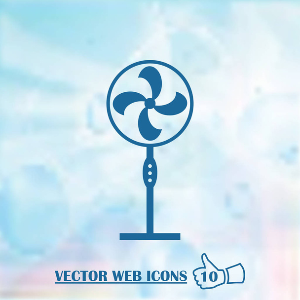 Ventilační ikona. Ventilátor vzduchu nebo ventilátor symbol. - Vektor, obrázek