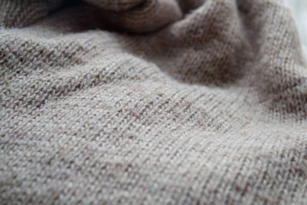 Detail of woven woolen texture. - Photo, Image
