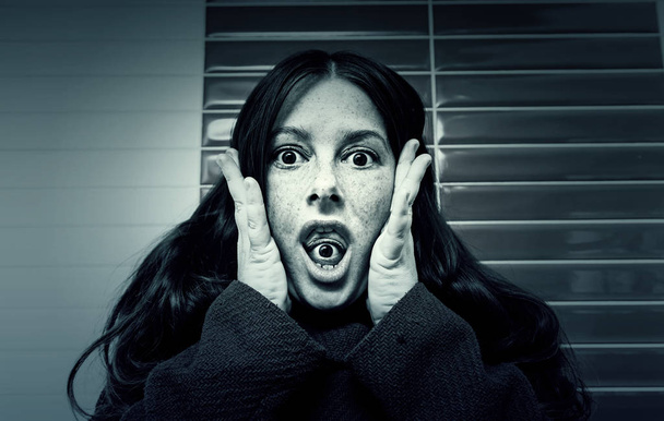Crazy woman paranoid - Photo, Image
