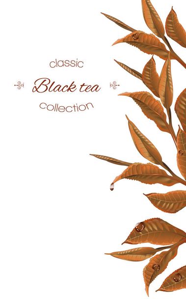 Siyah çay afiş - Vektör, Görsel