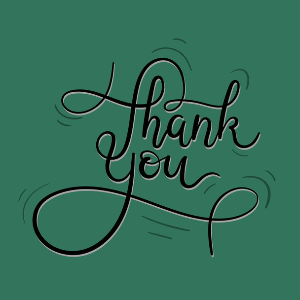 Thank You Hand Lettering Card. Modern Calligraphy.  - Διάνυσμα, εικόνα