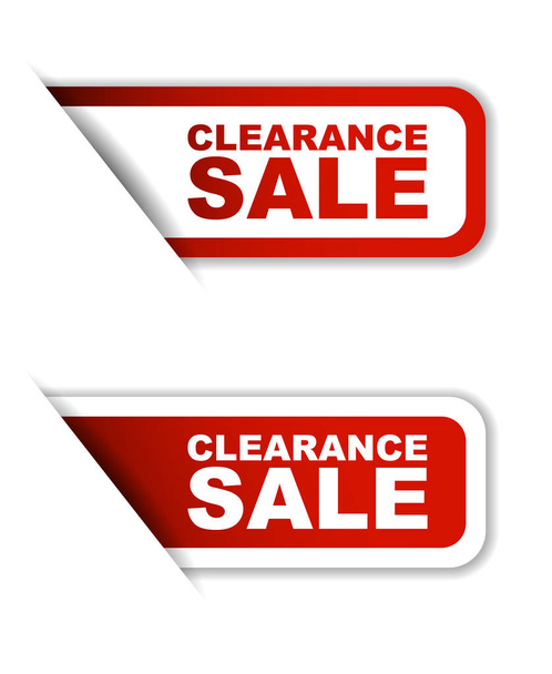 продажа красного векторного клиренса, продажа клиренса наклейки, продажа баннера
 - Вектор,изображение