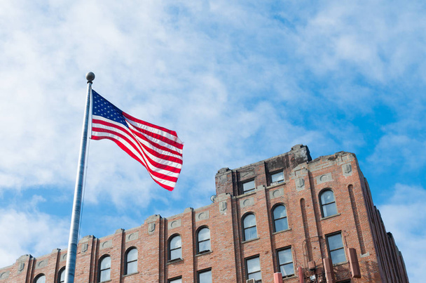 US flag in jersey city - Foto, Bild
