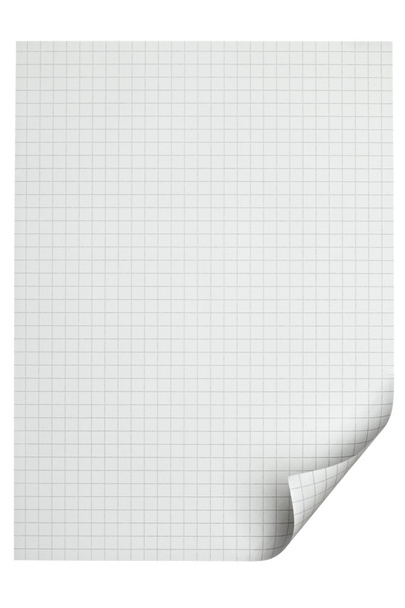Witboek met gekrulde rand - Foto, afbeelding