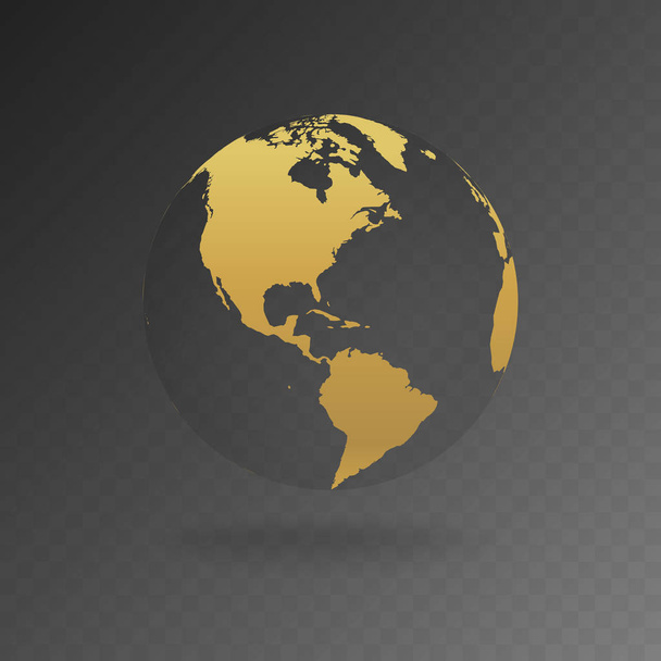Vektori Kuva kultapallon kuvakkeet eri mantereilla
 - Vektori, kuva