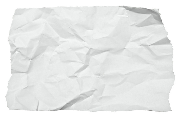 white crumpled note paper - Foto, Bild
