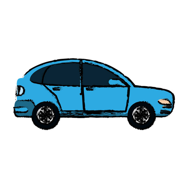 dessin bleu voiture coupé parking
 - Vecteur, image