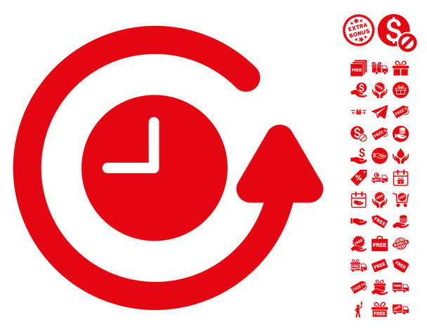 Restore Clock Icon With Free Bonus - Vektor, kép