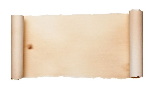 wit verfrommeld gekrulde scroll Opmerking papier - Foto, afbeelding