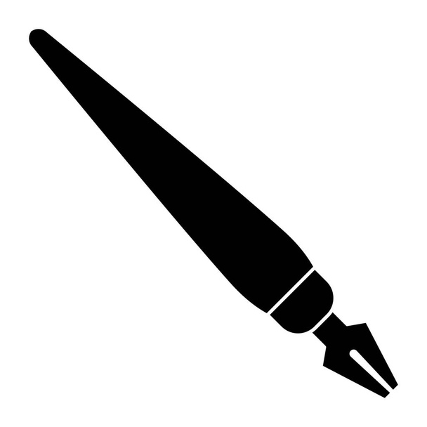 Силуэт ручка фонтана писать чернила стиль работы
 - Вектор,изображение