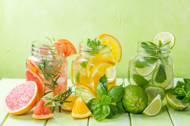 Selection of infused water for detox - Foto, Imagen