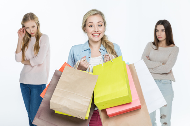 bevásárlótáskás nők - Fotó, kép