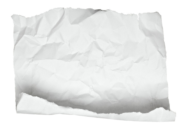 white crumpled curled note paper - Photo, Image