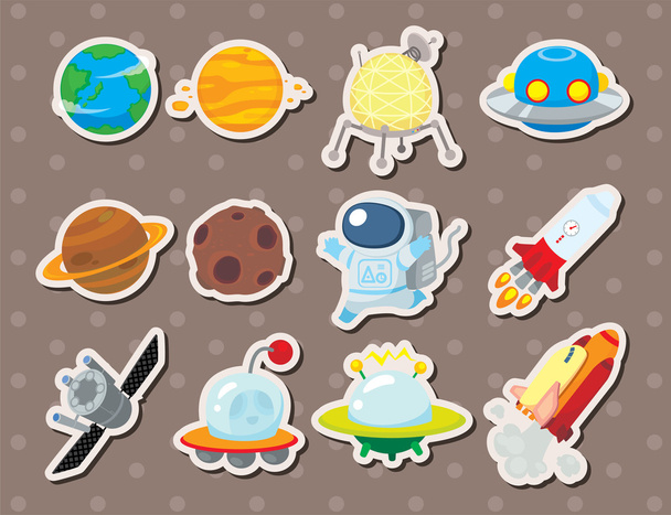 space stickers - Vector, afbeelding