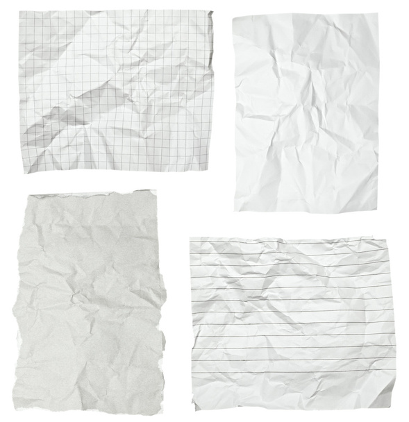 papel crumpled branco com borda enrolado
 - Foto, Imagem