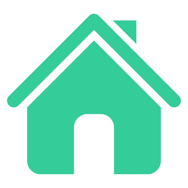 Wohnung home icon haus unterzeichnen web internet button - Vektor, Bild