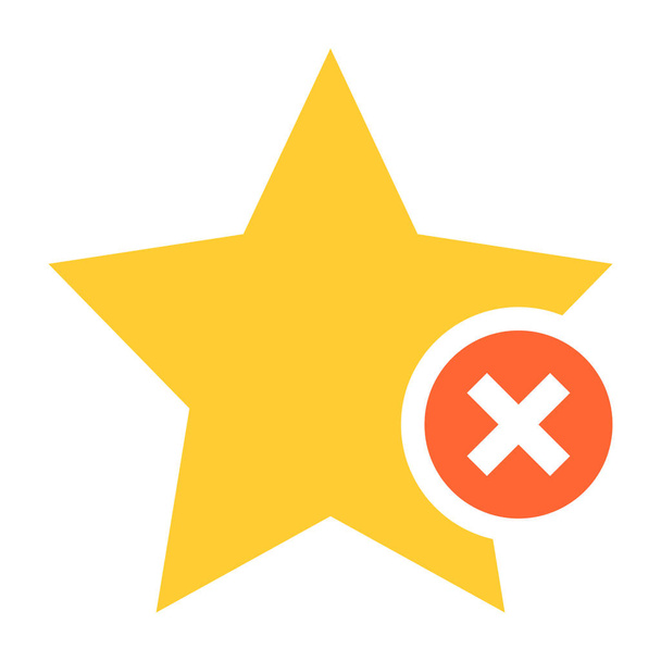 ícone estrela plana favorito sinal marcador botão
 - Vetor, Imagem