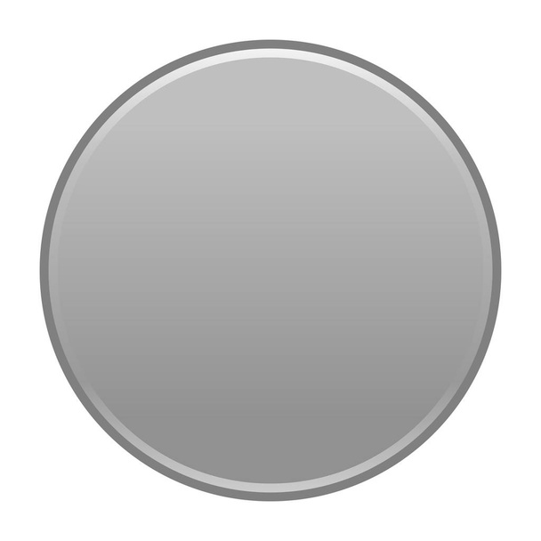 Gray circle button empty web internet icon - Vector, Image
