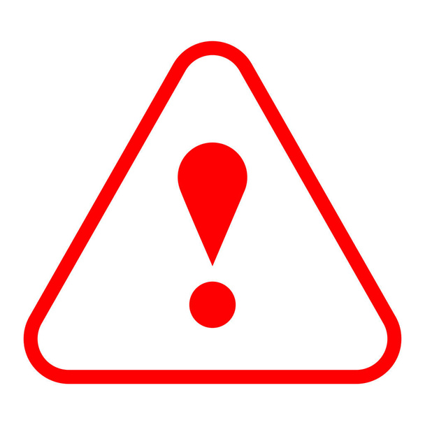 icono signo de exclamación triángulo rojo signo de advertencia botón de atención
 - Vector, Imagen