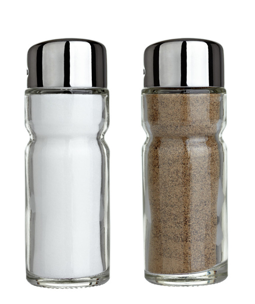 sóval és borssal fűszerezett ételek ízesítésére - Fotó, kép