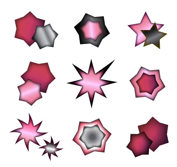 Pink Stars - Vector, Imagen