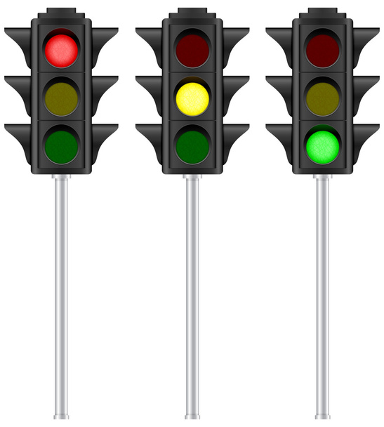 Isolated traffic light - Vector, Imagen