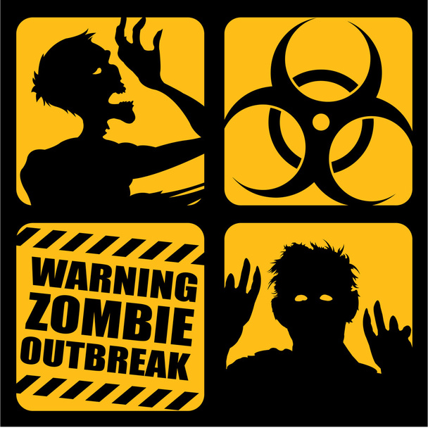 Icone focolaio di zombie
 - Vettoriali, immagini