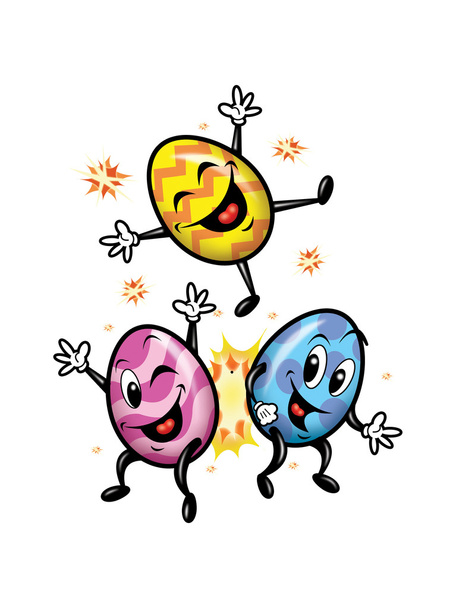 Счастливые пасхальные яйца
 - Фото, изображение