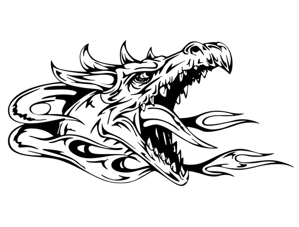 Tête de dragon
 - Vecteur, image