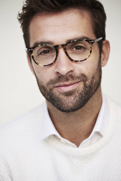 Handsome bearded man in glasses  - Fotoğraf, Görsel