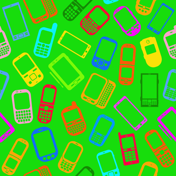 Mobile Devices Seamless Pattern - Vector, Image