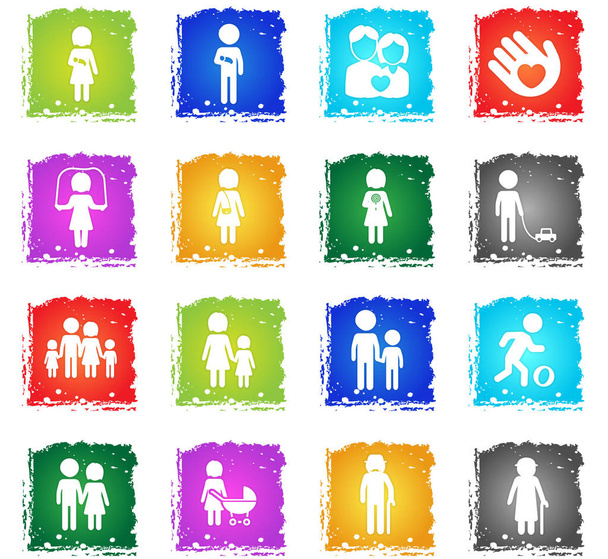 Family simply icons - Vector, Image