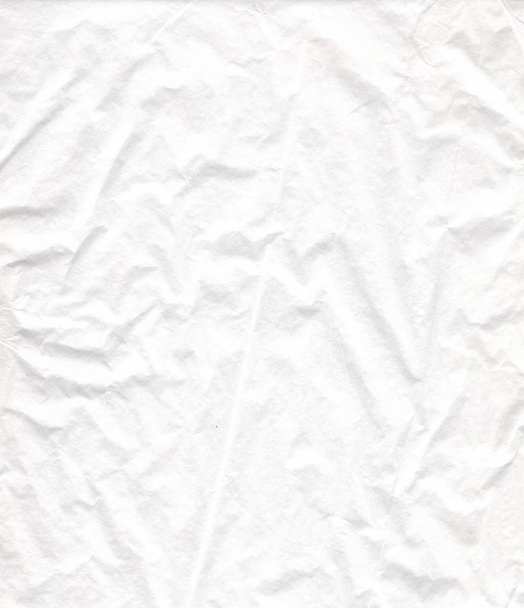 Close up view of a white wrinkled paper - Foto, afbeelding