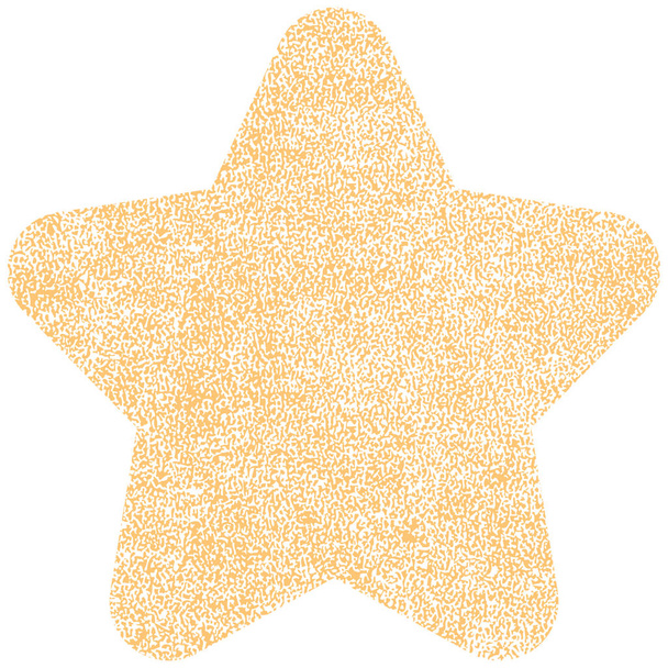Star Shape with Paint Texture - Vector, Image