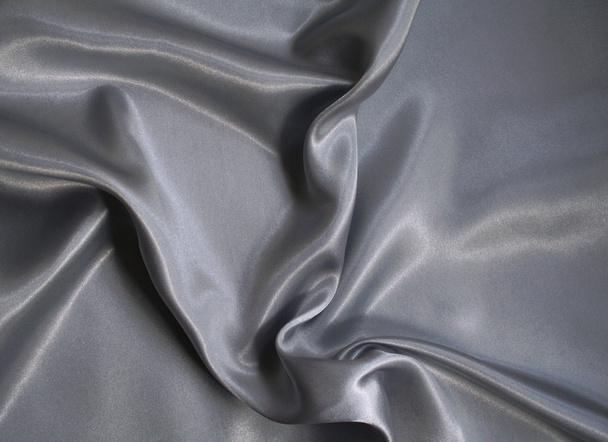 Smooth elegant silvery grey silk - Photo, image