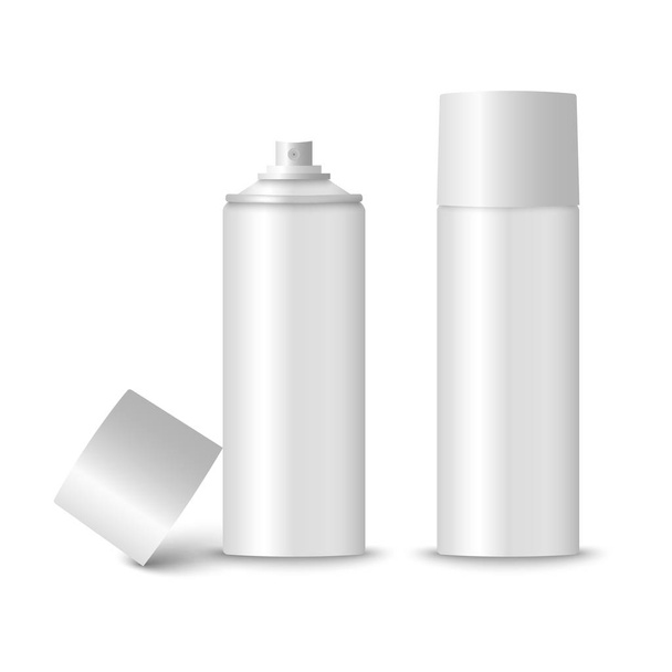 Üres fehér spray palack sablon - Vektor, kép