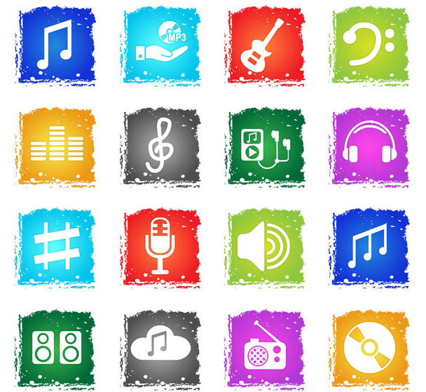 music icon set - Vector, Imagen