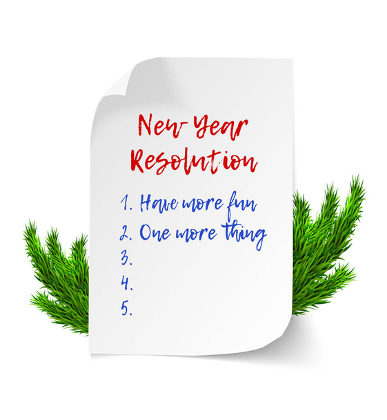 Резолюції Новий рік
 - Вектор, зображення