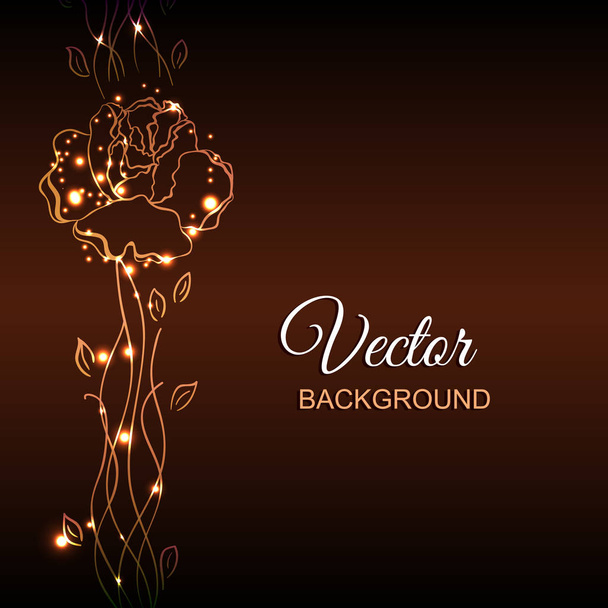 Abstract Floral Background - Wektor, obraz