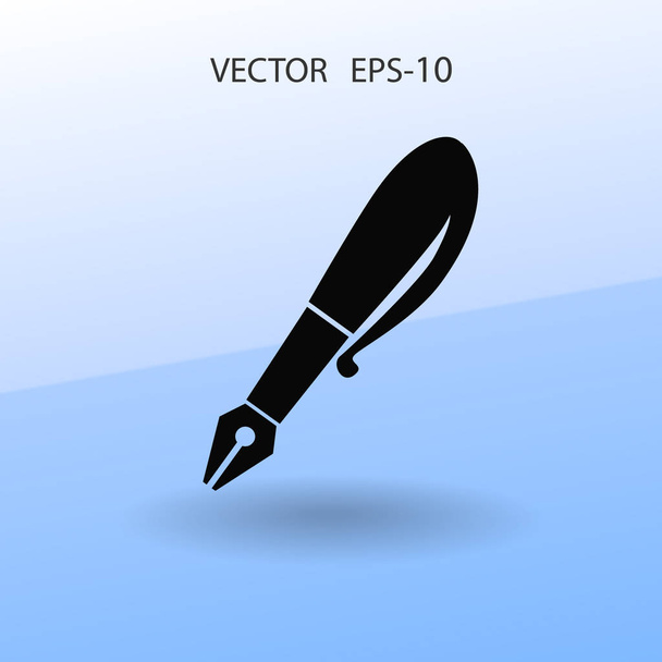 Flat  icon of pen. vector illustration - ベクター画像