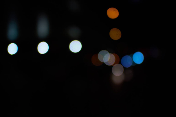 blurred night city lights Dubai - Foto, immagini