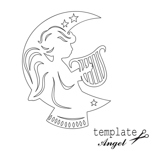 Template angel, isolated on white
.  - Вектор,изображение