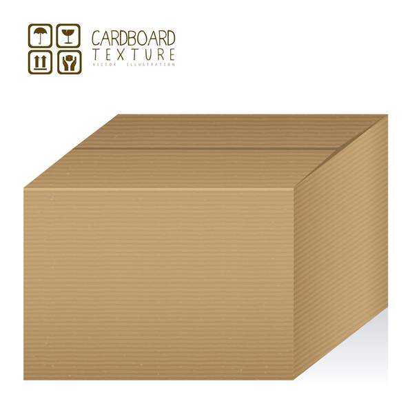 картонная коробка
 - Вектор,изображение