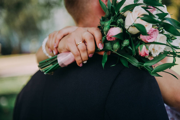 picture of man and woman with wedding ring - Photo, Image