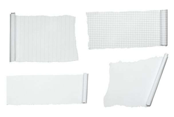 blanco arrugado papel de nota de desplazamiento rizado
 - Foto, Imagen