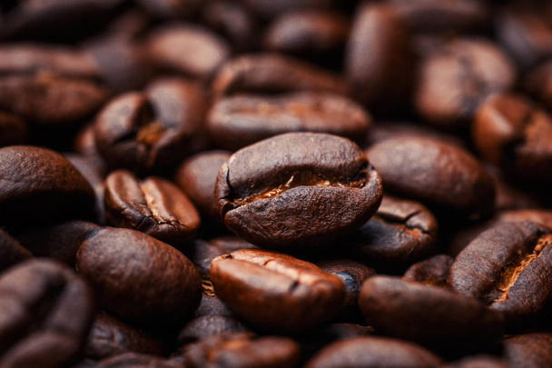 Coffee beans on wood background - Fotografie, Obrázek