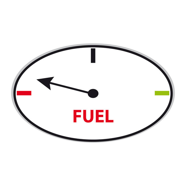 Üzemanyag vezérlő szimbólum fehér háttér - Vektor, kép